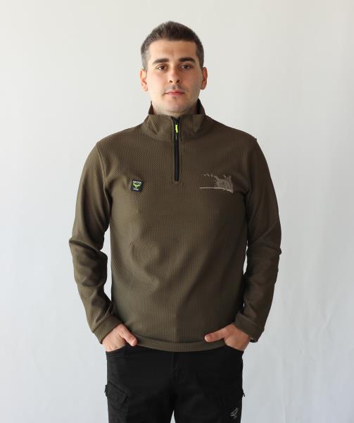 BEE Yarım Fermuar Yaka Uzun Kollu T-Shirt
